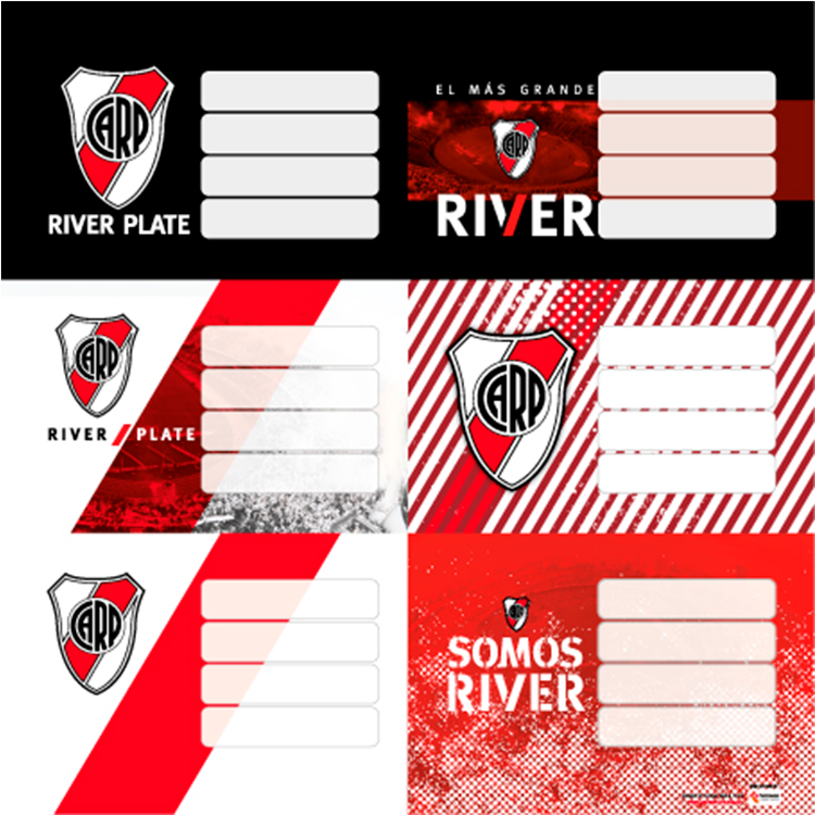 Etiqueta Escolar River Plate - Etiqueta River (800x800), Png Download