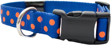 Orange Polka Dots Adjustable Dog Collar - Belt (480x320), Png Download