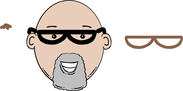 This Free Clipart Png Design Of Bald Man Face Cartoon (600x300), Png Download