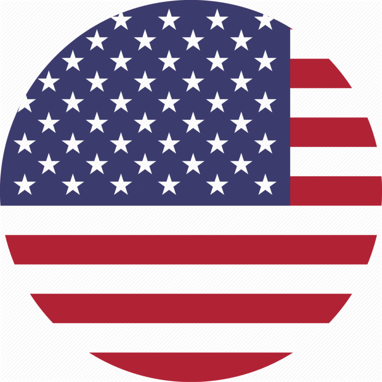 Usa Flag - Us Flag Icon Flat (768x768), Png Download