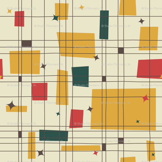Mid Century Art Prints Modern (675x675), Png Download