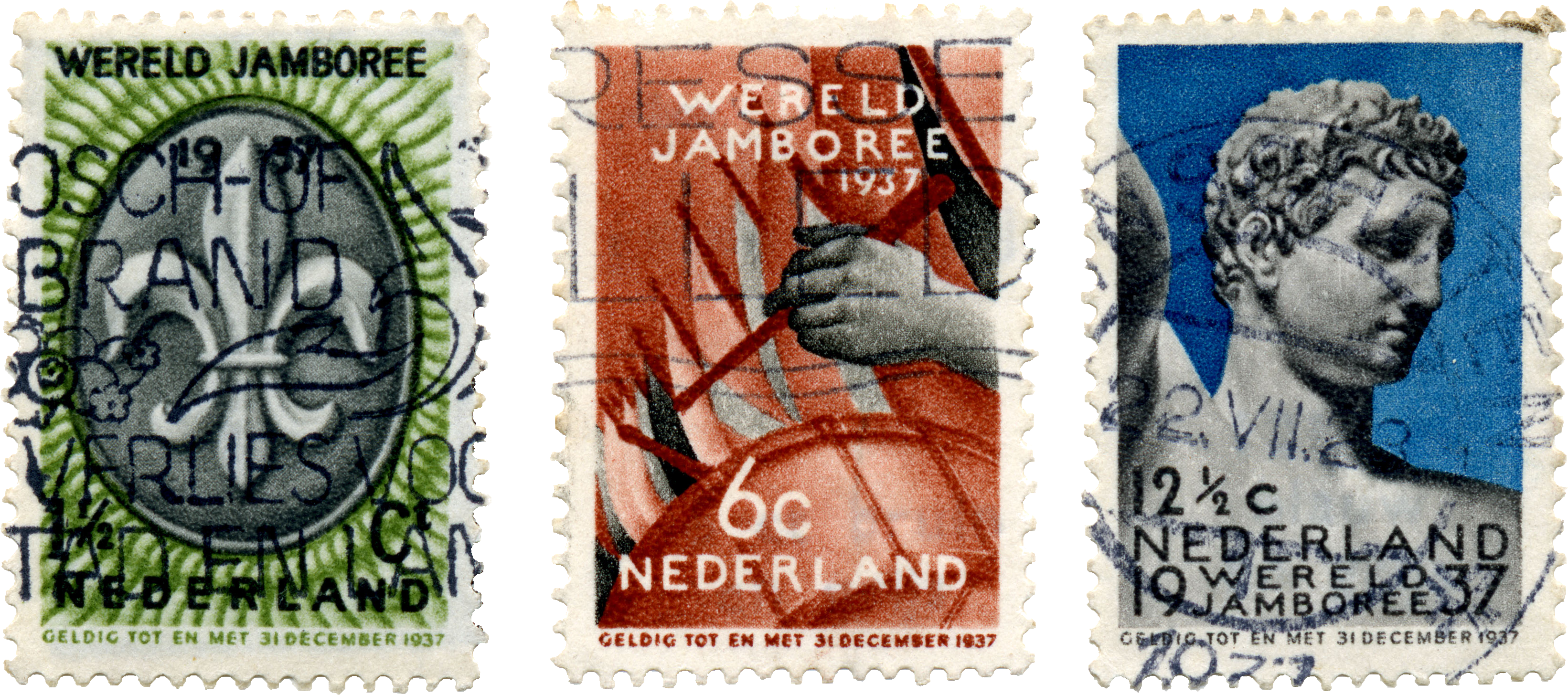 Old Stamp Png Png Black And White Stock - Netherlands Stamps Png (3283x1456), Png Download