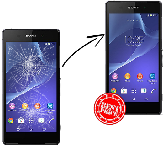 Sony Xperia Z1 Cracked (520x477), Png Download