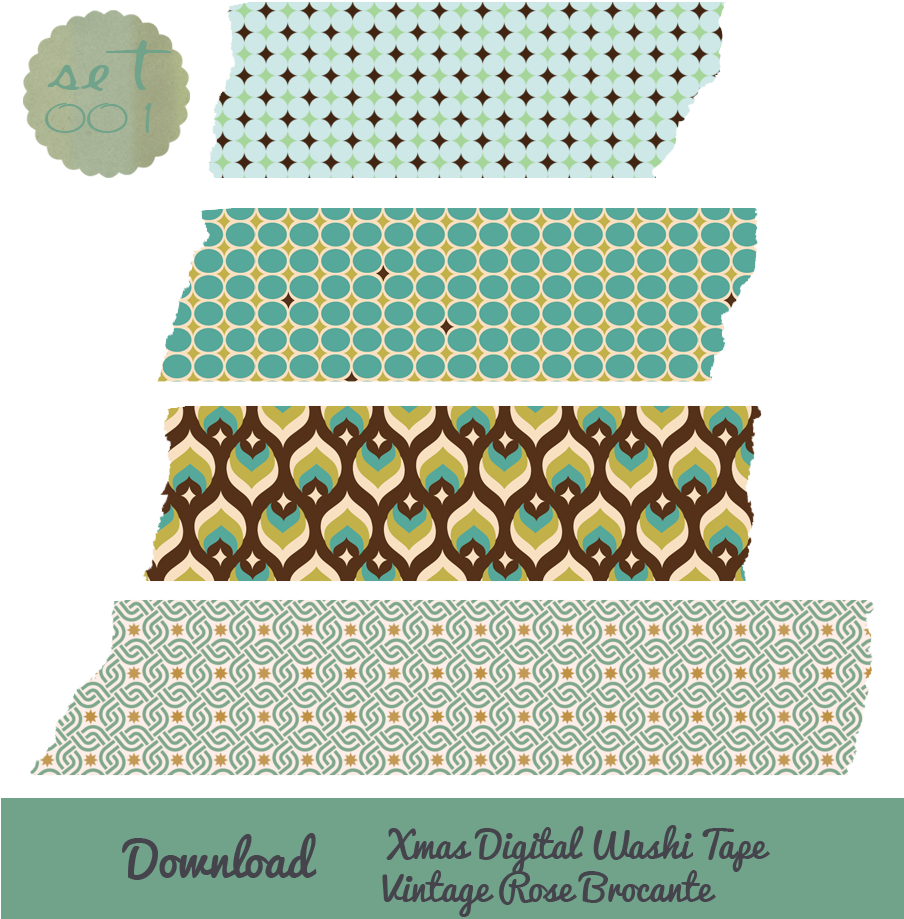 Christmas Digital Washi Tape Download - Masking Tape (903x956), Png Download