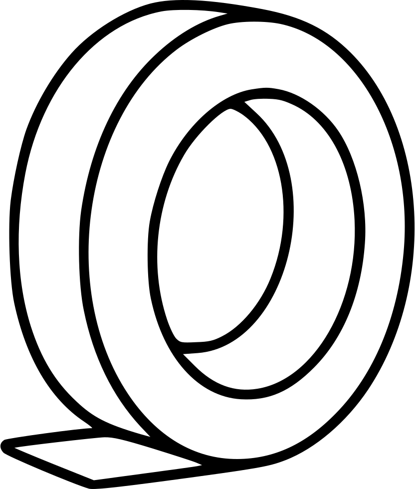 Roll Adhesive Tape Fix Repair Household Scotch Comments - Vector Icon Tape (832x980), Png Download