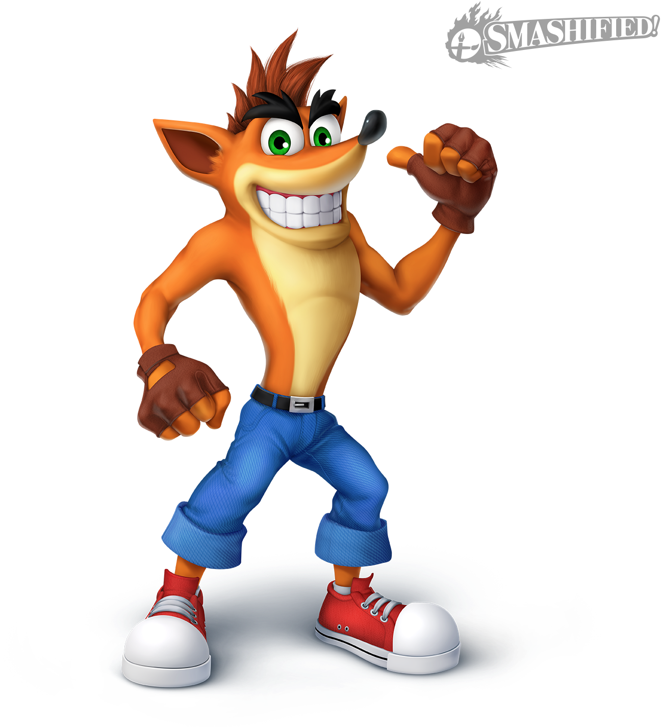 Crash Bandicoot Smashified Transparent By Sean The - Crash Bandicoot Smash Bros Ultimate (1500x1501), Png Download