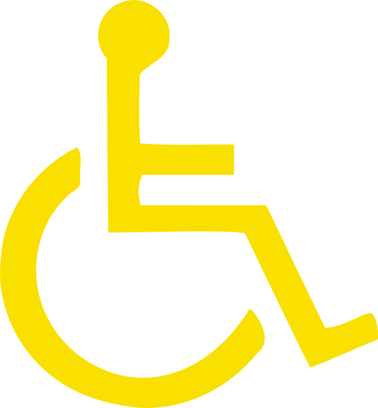 Light Yellow Handicapped Symbol Clipart Png For Web (552x595), Png Download