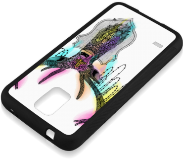 Watercolor Deer Head, Ornate Animal Drawing Rubber - Iphone (500x500), Png Download