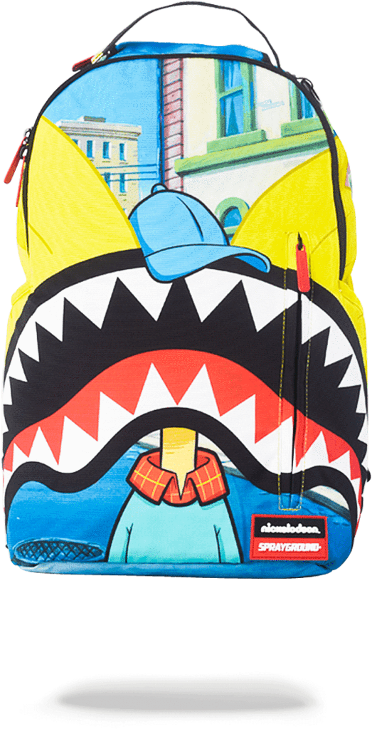 Sprayground- Hey Arnold Shark Mouth Backpack - Hey Arnold Sprayground Backpack (900x1148), Png Download