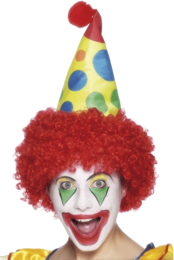 Red Wig With Clown Hat " Name="og Description - Clown Hats (366x580), Png Download