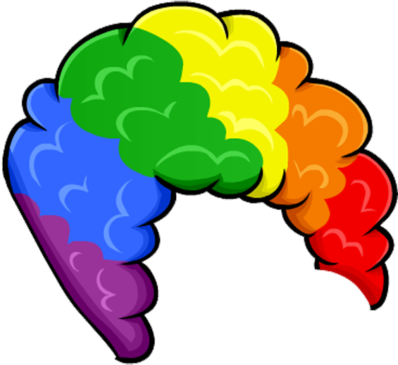Clown Wig Cliparts - Clown Wig Png (600x560), Png Download