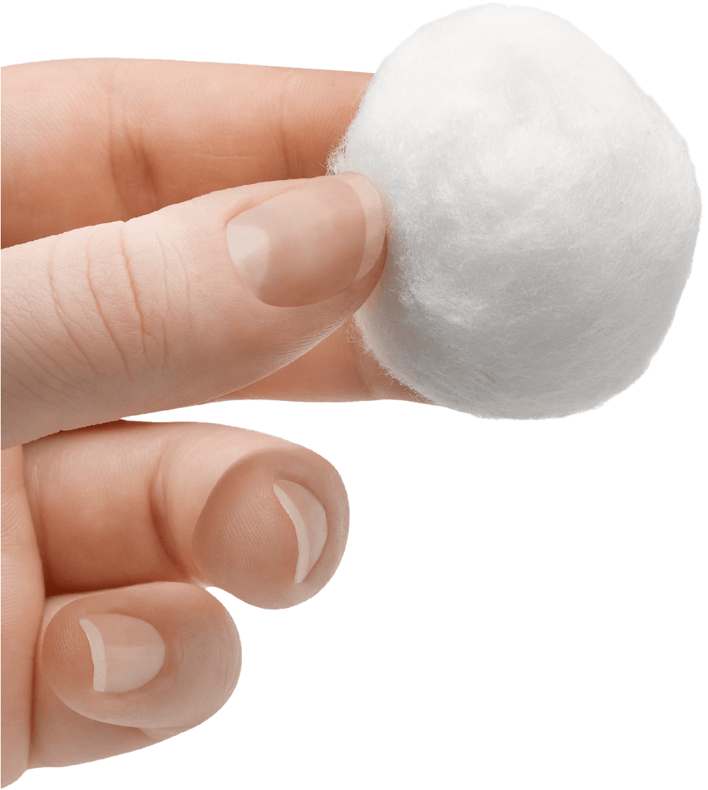 Cotton Png - Cotton Ball In Hand (1175x1216), Png Download