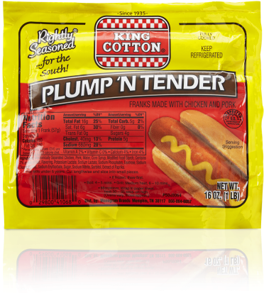 The King Cotton Brand Is A Memphis Original And A Hometown - King Cotton Hot Dogs (600x600), Png Download