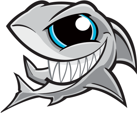 Eye Clipart Shark - Angry Shark Cartoon Png (600x600), Png Download
