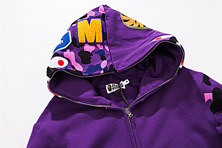 Bape 12201600 Men's Jacket Printing Hoodie Coat Shark - Hoodie (750x750), Png Download