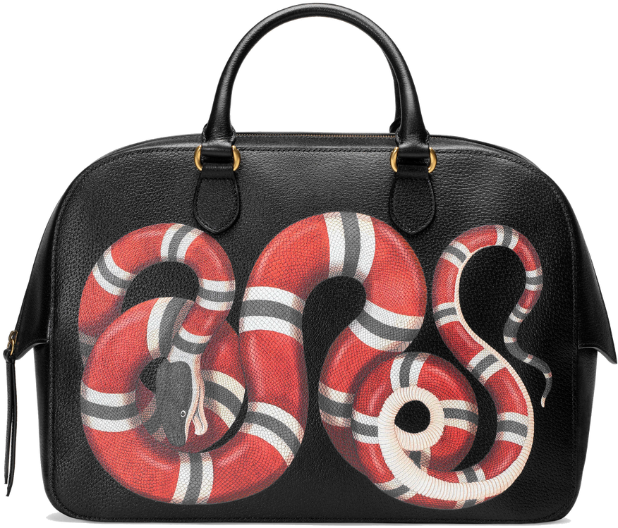 Download Snake Print Leather Duffle Gucci Bag With Snake Full Size