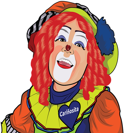 Clown, Kids, Circus, Costume, Fun, Smile, Makeup, Happy - Clown (545x720), Png Download