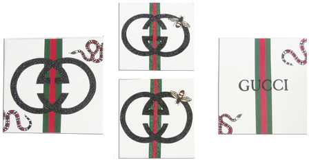 Four Gucci Paintings - Cross (498x286), Png Download