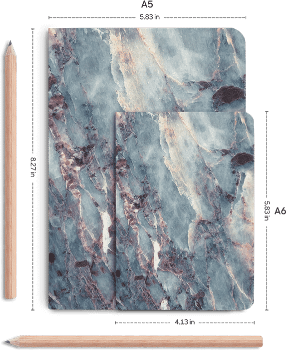 Dailyobjects Marble Art A5 Notebook Plain Buy Online - Paper (600x700), Png Download