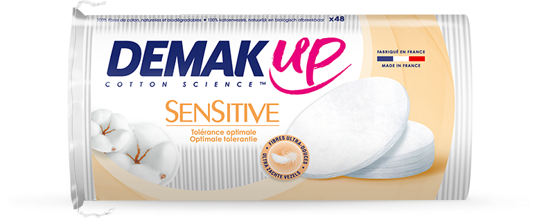 Ultra Soft For Optimal Tolerance - Demak Up Sensitive Demaquillantes Oval Discs 50uds (845x500), Png Download