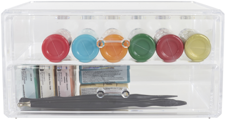 Large Clear 2-drawer Cosmetic Chest - Makeup Brushes (492x492), Png Download