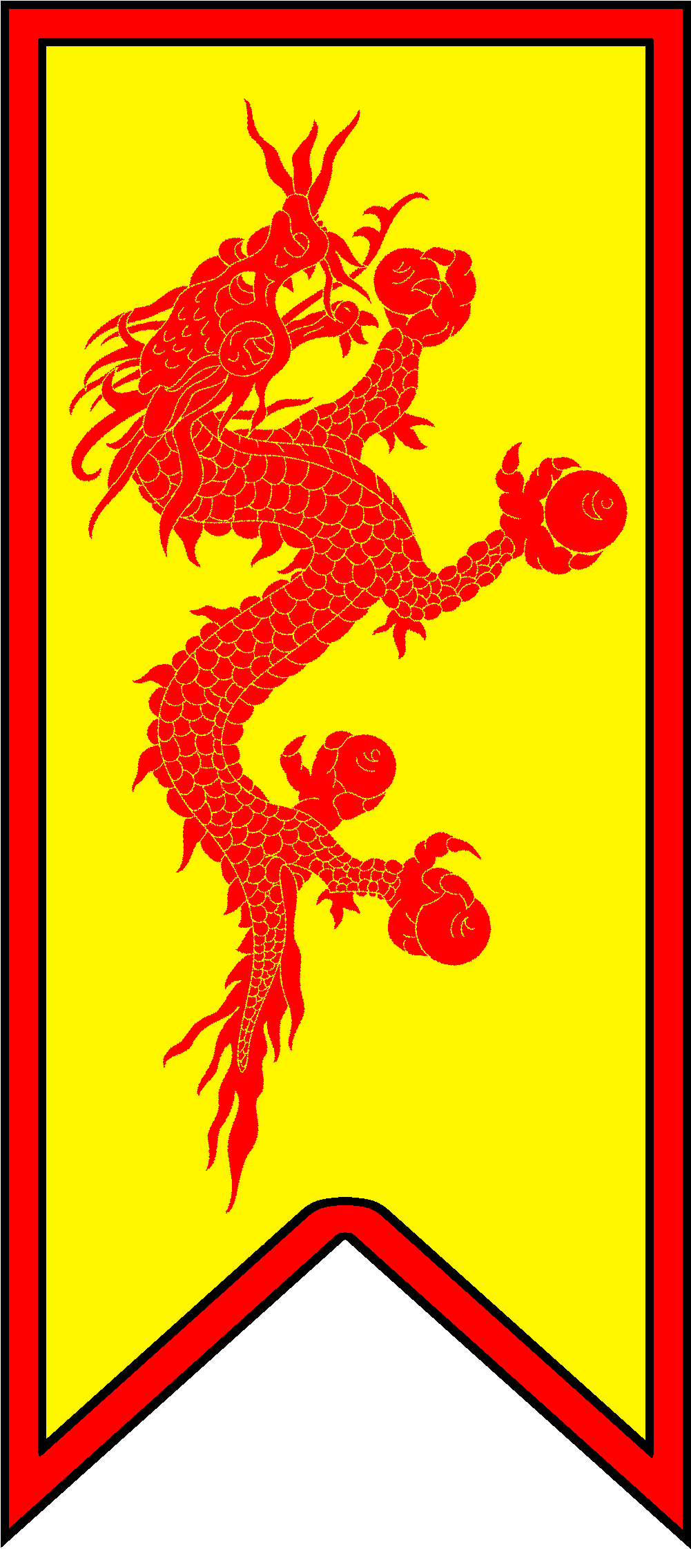 Medieval-ish Banner For A Castle I Apparently Owned - National Symbols Of Bhutan (1002x2261), Png Download