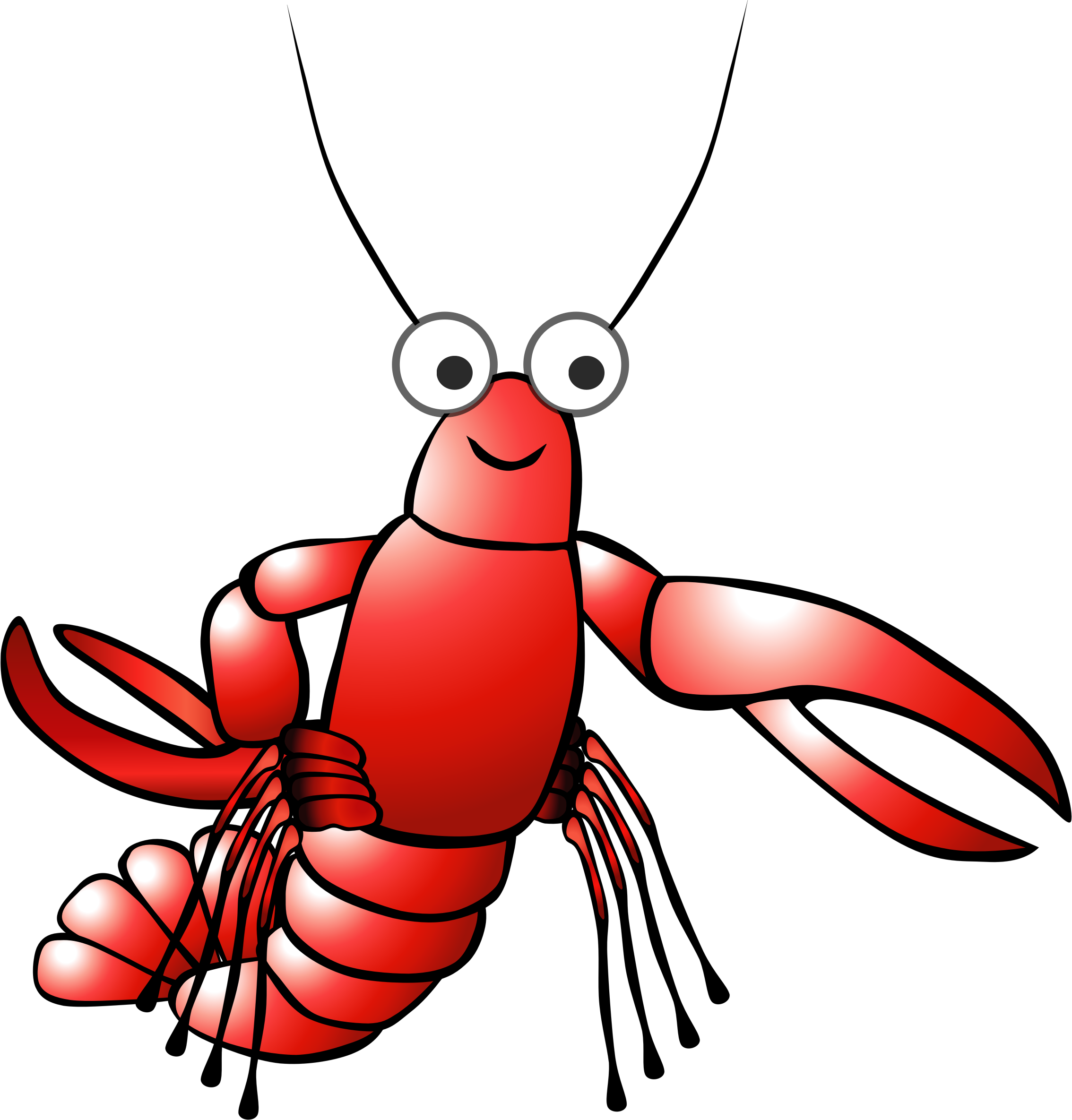 This Free Icons Png Design Of Red Cartoon Lobster (2268x2370), Png Download