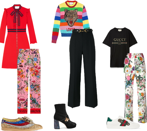 Gucci Flora Snake Silk Pant Size 38 (558x496), Png Download