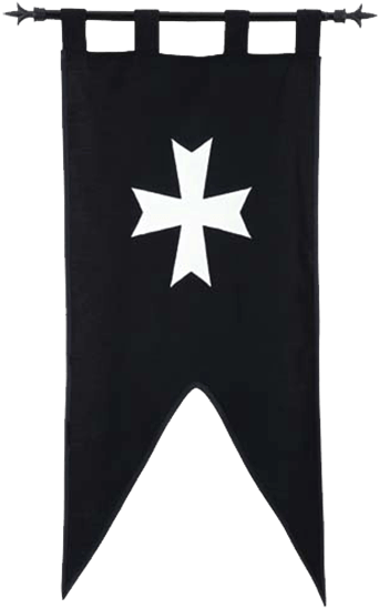 Templar Knight Order Of Hospitallers Banner By Marto - Medieval Flag Png (555x555), Png Download
