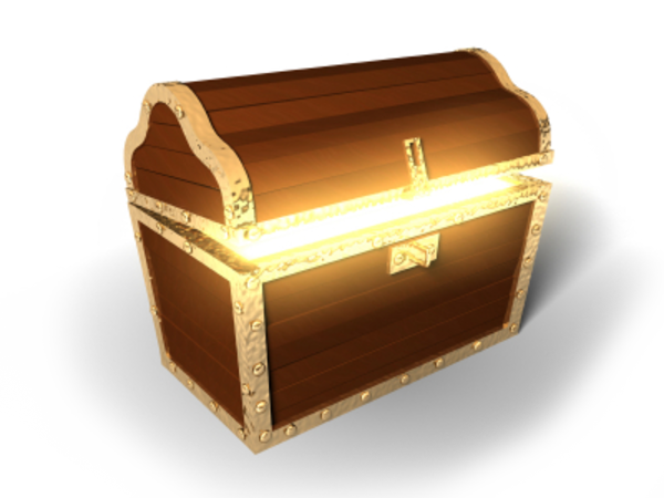 Goldchest - Digging For Treasure (600x450), Png Download