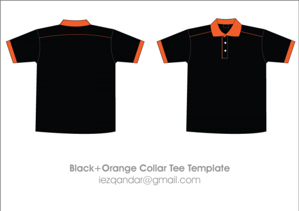 Collar T-shirt Template - White Collar T Shirt Template Png (600x424), Png Download