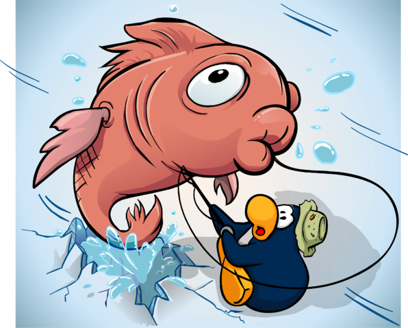 Stampbook Polaroid Ice Fishing 3 - Fishing (596x479), Png Download