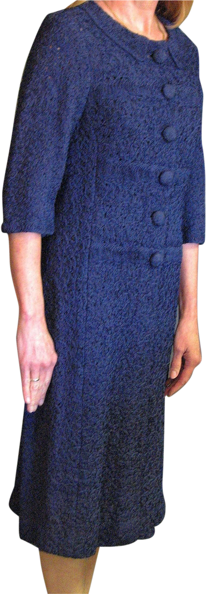 I Am Happy To Offer This Fabulous Navy Blue Vintage - Gown (2048x2048), Png Download