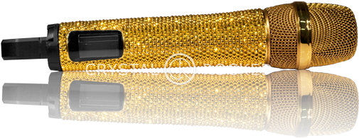 Customised With Swarovski Elements By Crystal Rocked - Real Microphones (600x300), Png Download