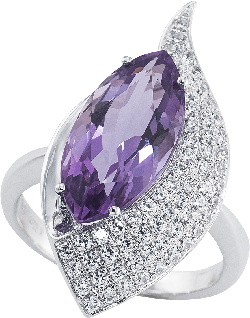 Violet Flame Ring - Amethyst (1200x1292), Png Download