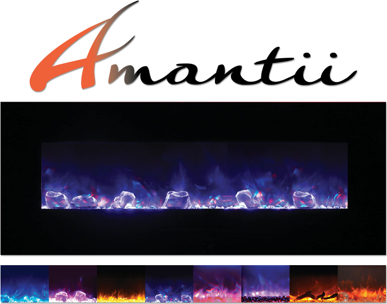 Amantii Vista Bi 50 7 Electric Fireplace - Amantii Wm-fm Series 48-in Built-in Or Wall Mount Electric (800x640), Png Download