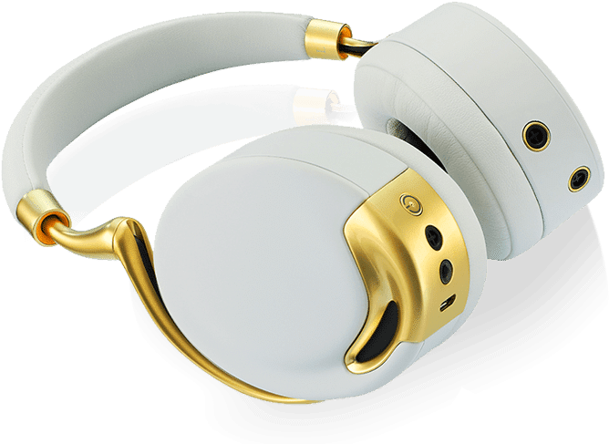 Parrot Zik Headphones Yellow Gold - Parrot Zik Wireless Noise Cancelling Headphones Yellow (738x488), Png Download