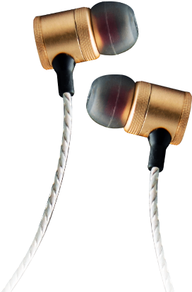 C-7 Classic Gold Earphones - Headphones (550x550), Png Download
