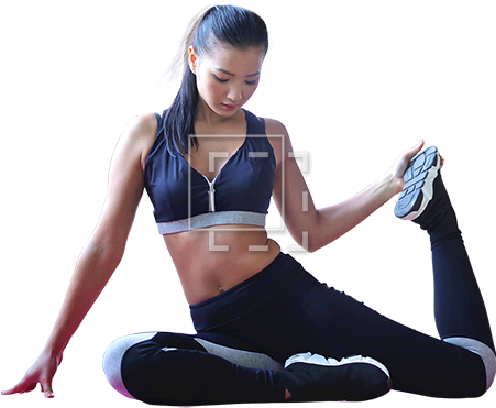 Yoga Pose Woman Black Hair - Pilates (450x450), Png Download