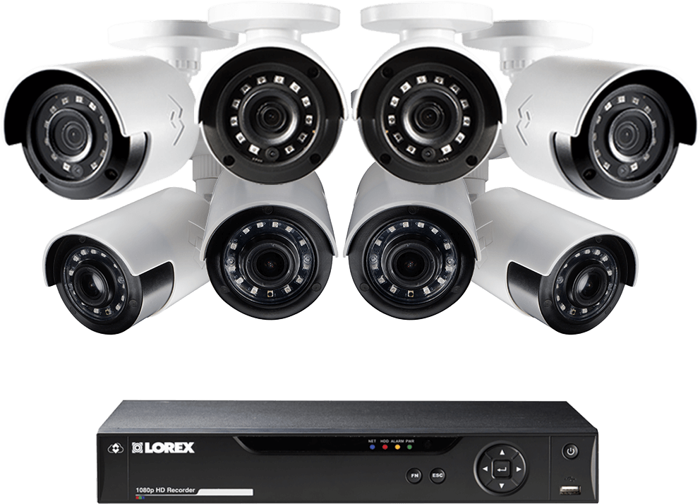 1080p Camera System With 8 Outdoor Cameras - Lorex 1080p Weatherproof Hd Security Camera System (1200x800), Png Download