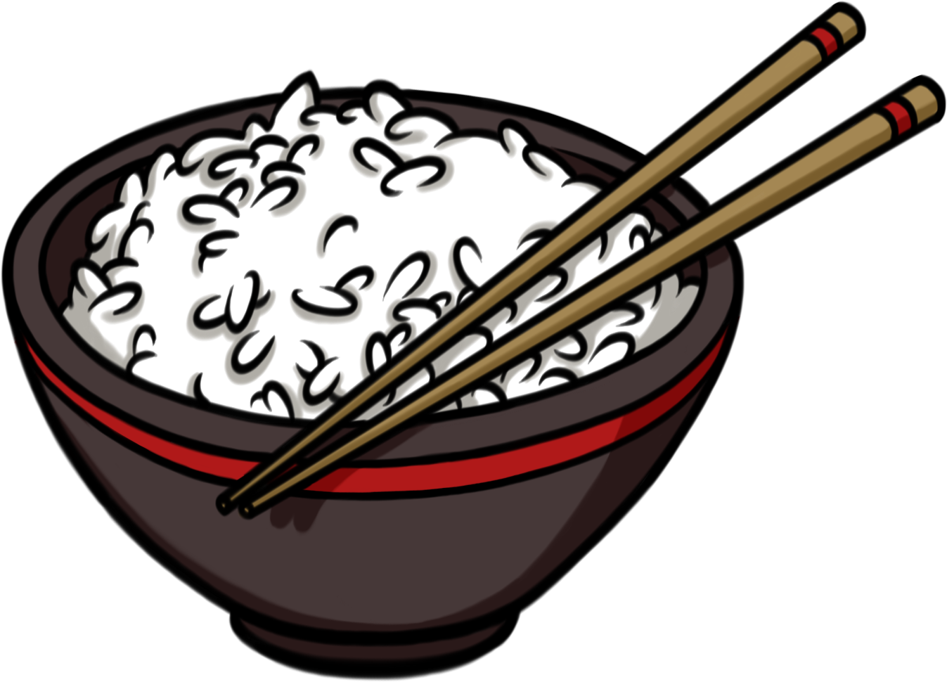 Rice Drawing At Getdrawings - Fried Rice Drawing (1347x970), Png Download