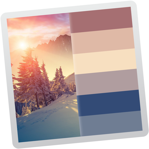 Color Palette From Image 4 - Iphone X Wallpaper 4k Winter (630x630), Png Download