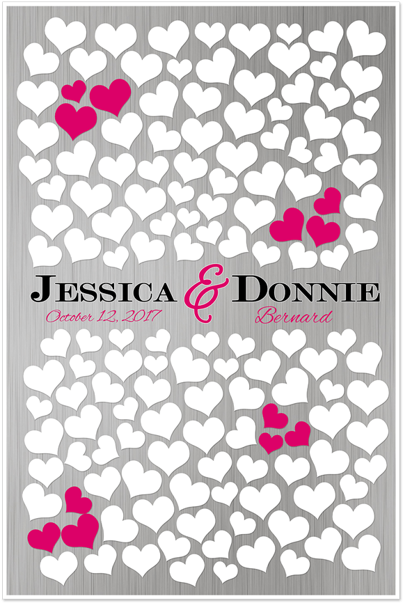 Wedding Guestbook Posters - Heart (885x885), Png Download