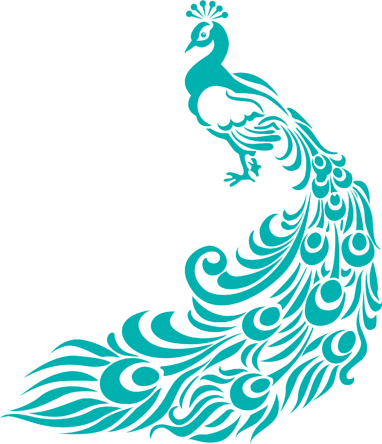 Peacock Clipart Border - Peacock Fabric Painting Designs (1273x1477), Png Download