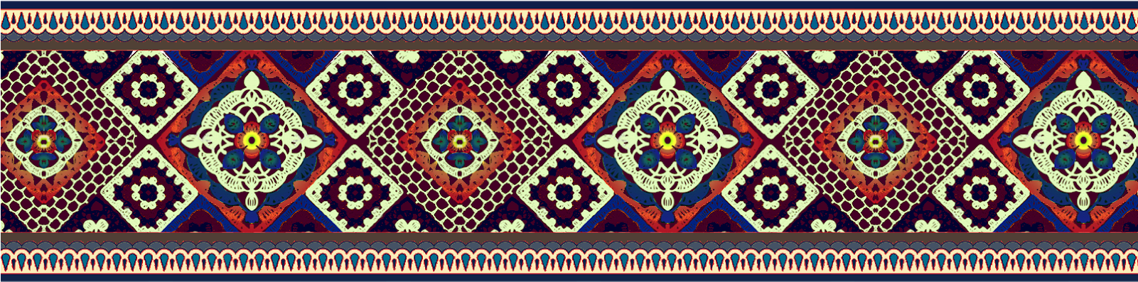 Textile Design Png Files Free Download,print Pattern - Motif (1600x543), Png Download