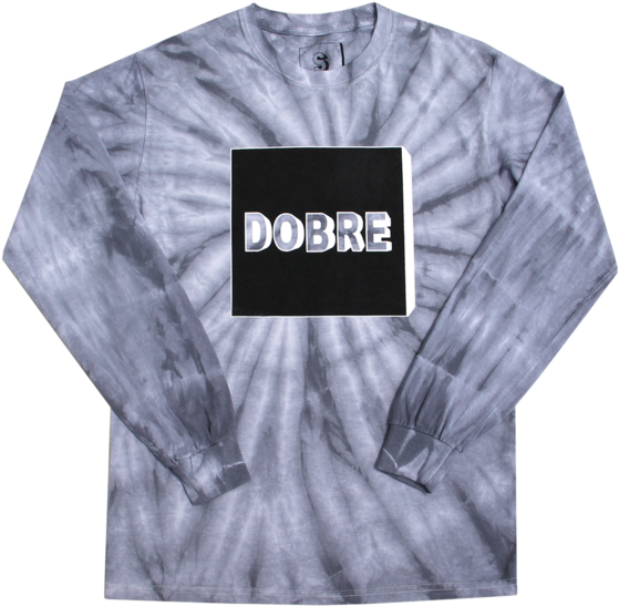 Unisex Box Logo Tie Dye Long Sleeve - Long-sleeved T-shirt (600x600), Png Download
