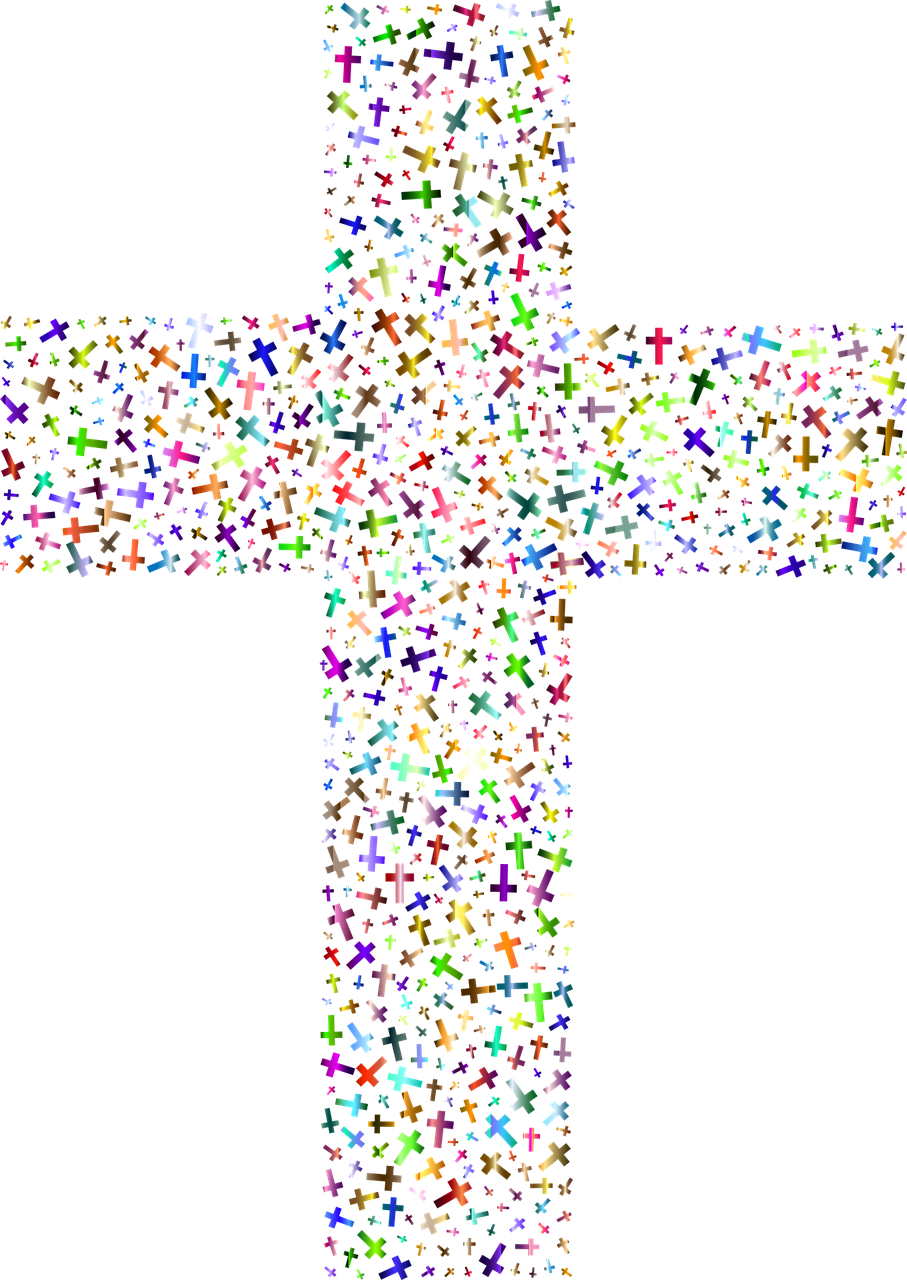 Jesus Christ Cross Crucifix Png Image - Transparent Colorful Cross (907x1280), Png Download