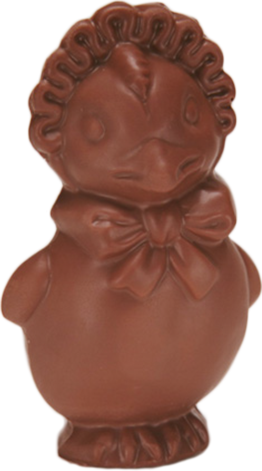 Chocolate Chickadee With Bonnet In Milk Chocolate Or - Carving (1000x1000), Png Download