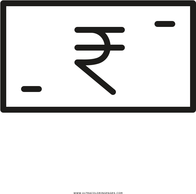 Rupee Coloring Page - Parallel (1000x1000), Png Download