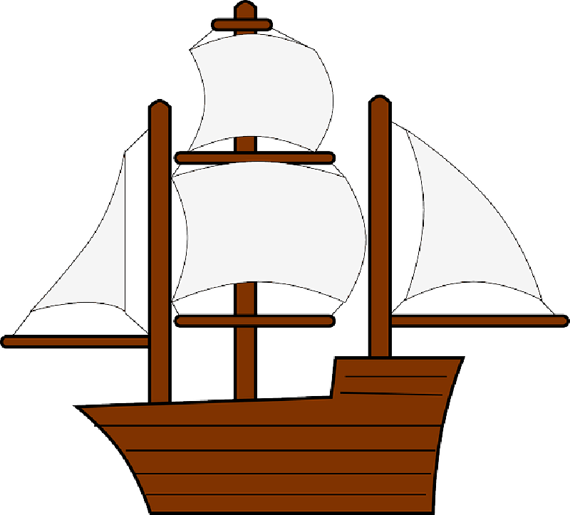 Boat Clipart Sailing Boat - Sail Ship Clipart (800x723), Png Download